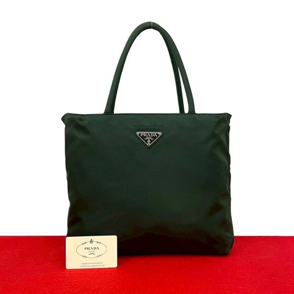 Prada Triangle Logo Tessuto Nylon Tote - Picture 1 of 10